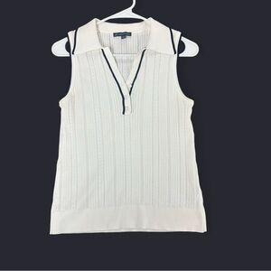 Adrianna Papell Sleeveless Knit Polo Top